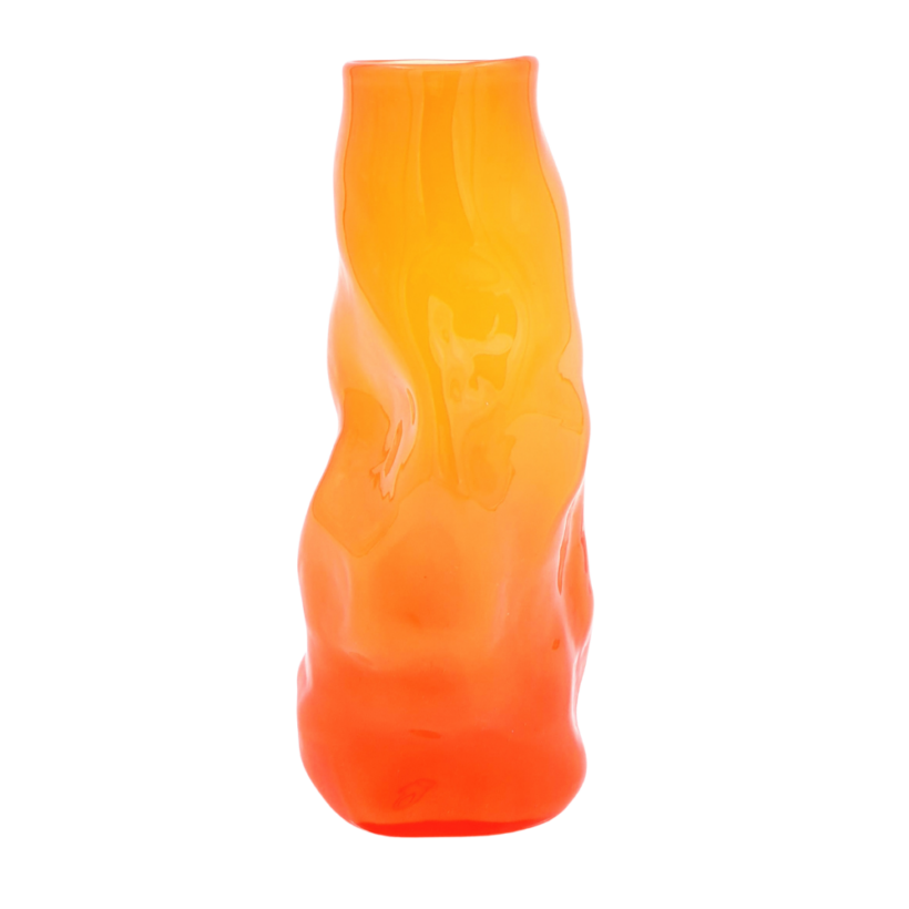 Small curly vase - orange