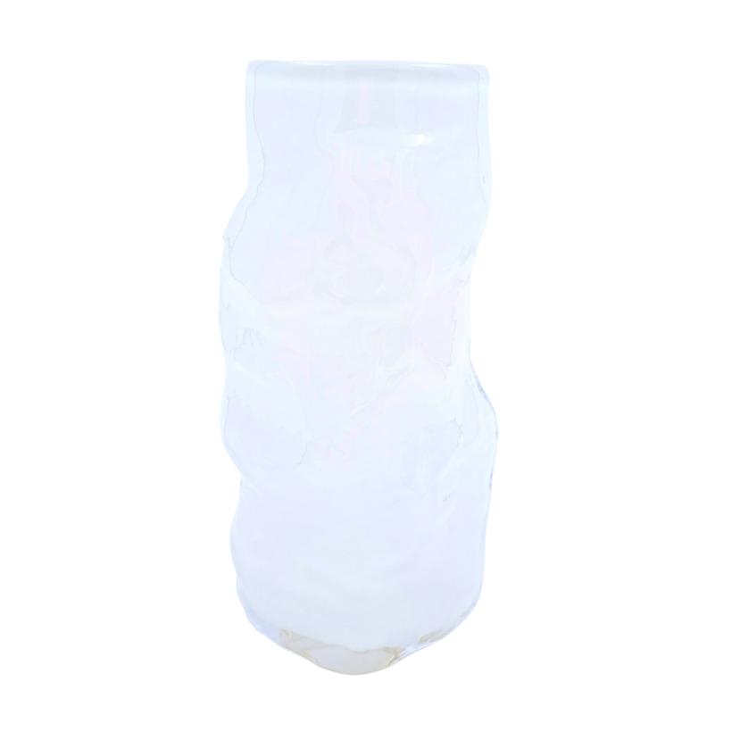Large curly vase - white
