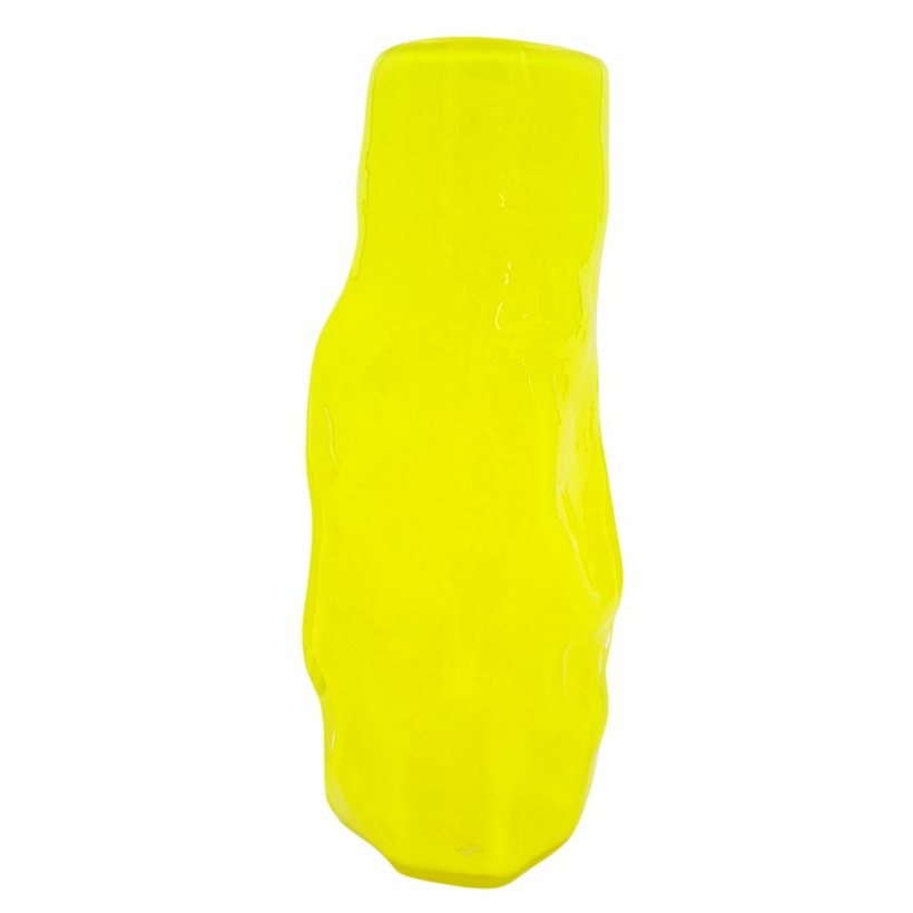 Stor krølvase - syntetisk gul