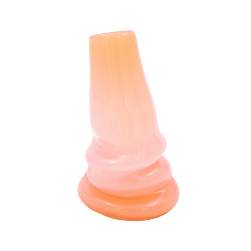 Melted vase - orange/pink
