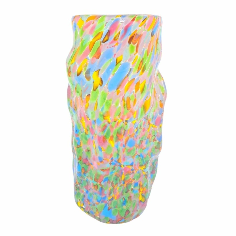 Big curly vase with confetti