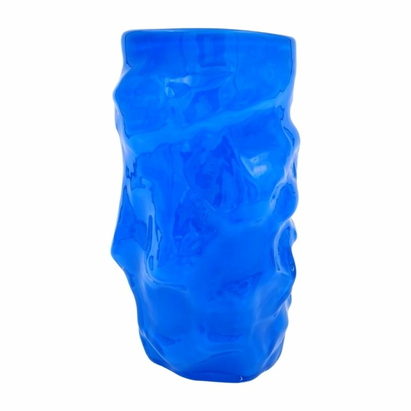 Big curly vase - blue