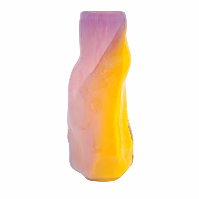 Small curl vase - purple / orange