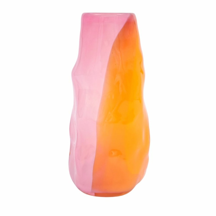 Small curl vase - pink / orange