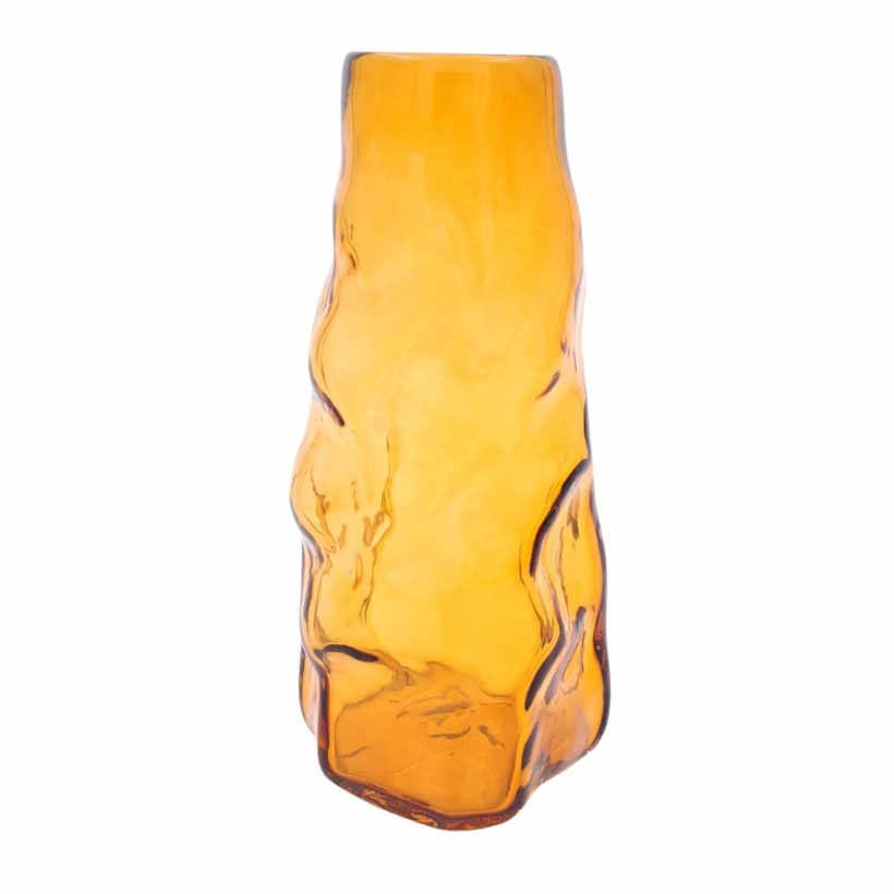 Small curly vase - amber