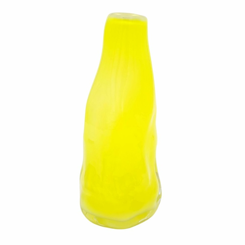 Small curly vase - yellow