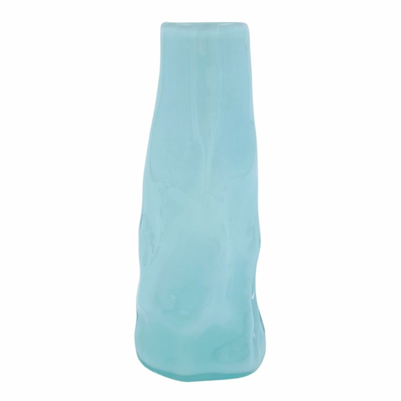 Small curly vase - light blue
