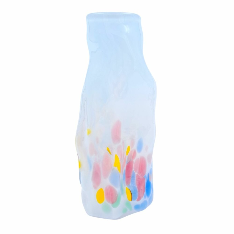 Small mono curl vase - light blue