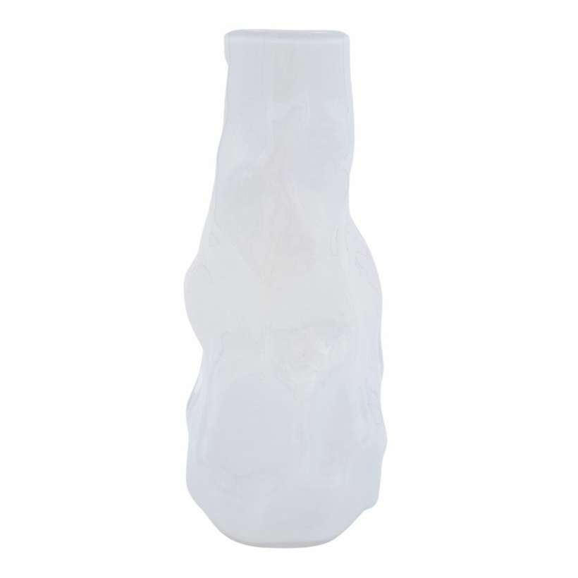 Small curly vase - white