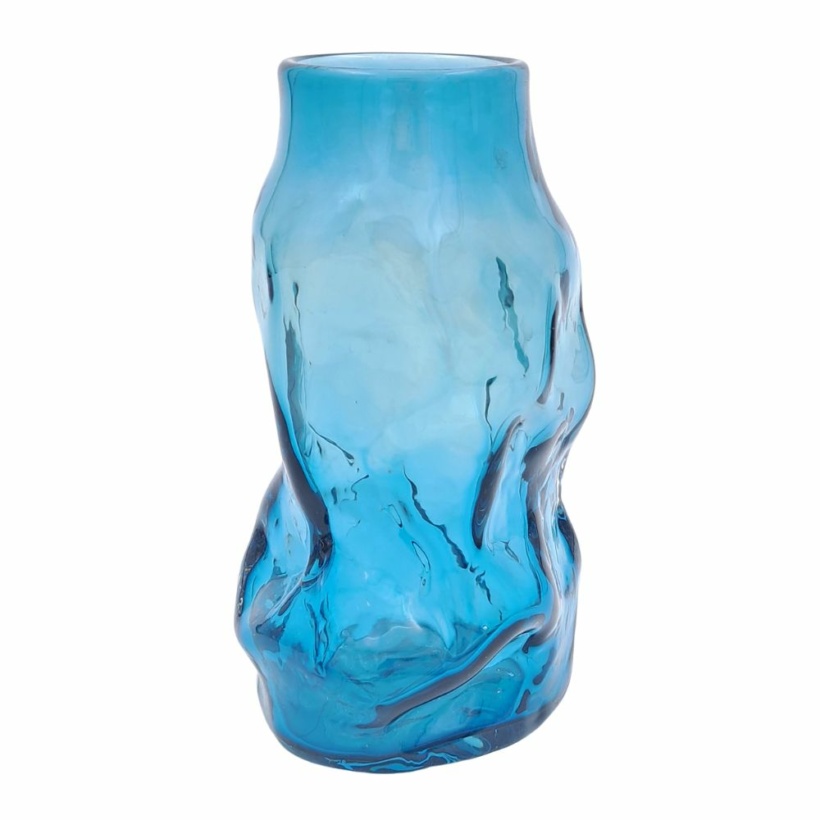 Small curly vase - blue