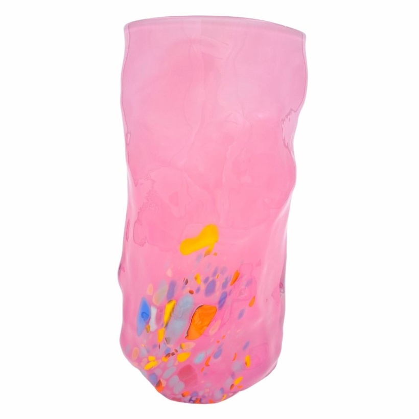 Big mono curly vase - pink