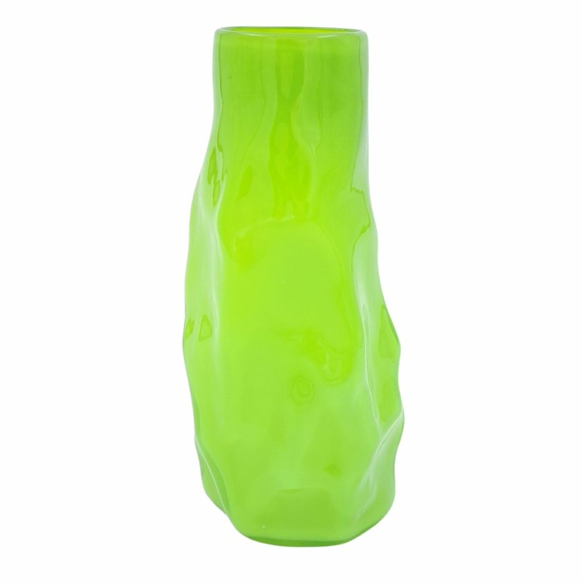 Small curly vase - green