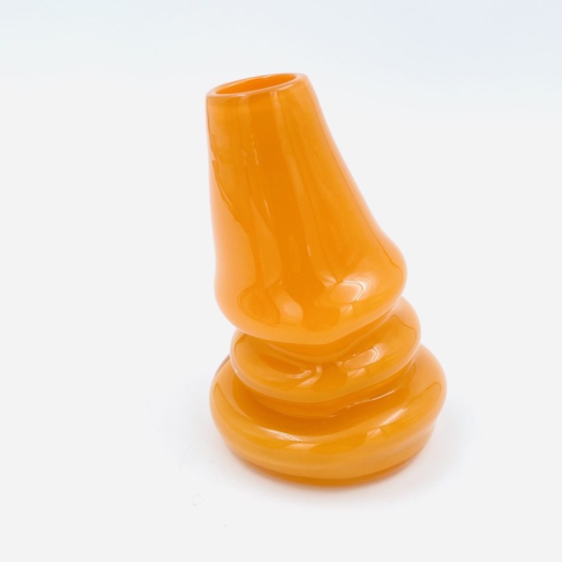 Orange glass vase