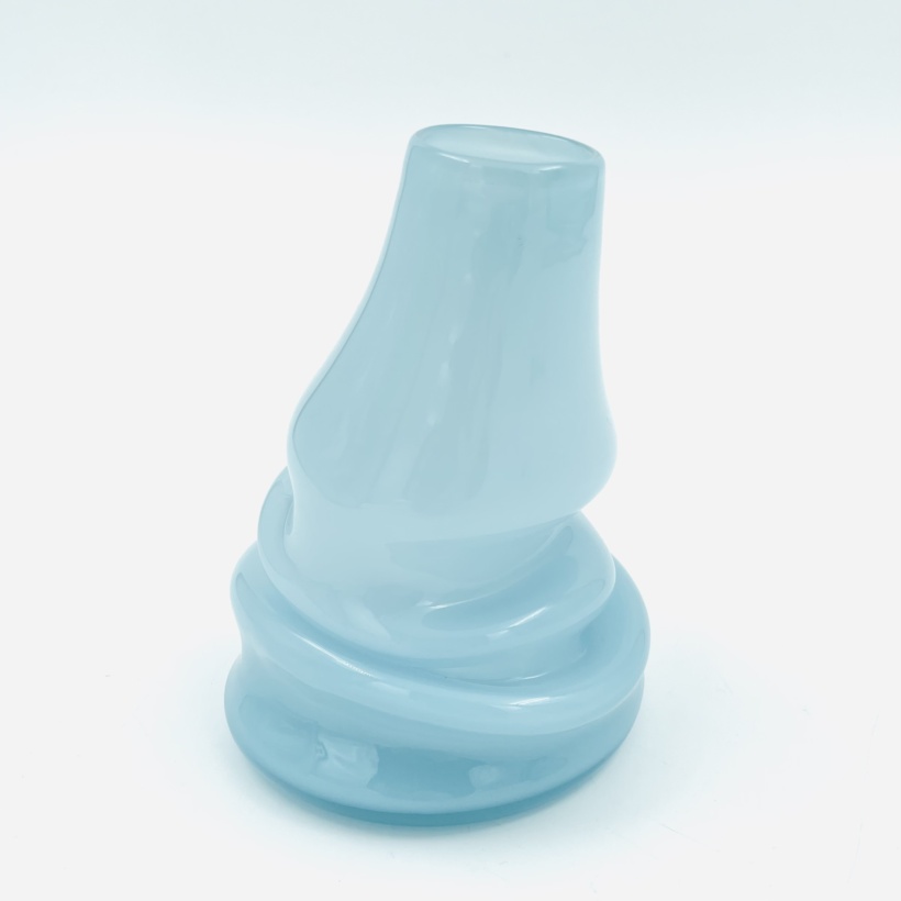 Light blue glass vase