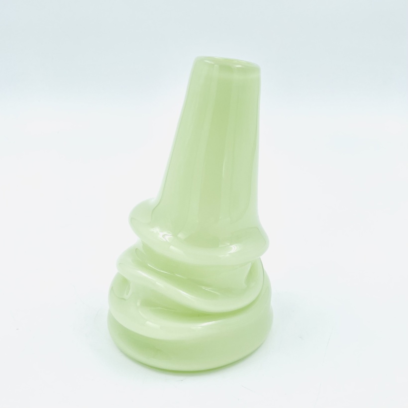 Light green glass vase